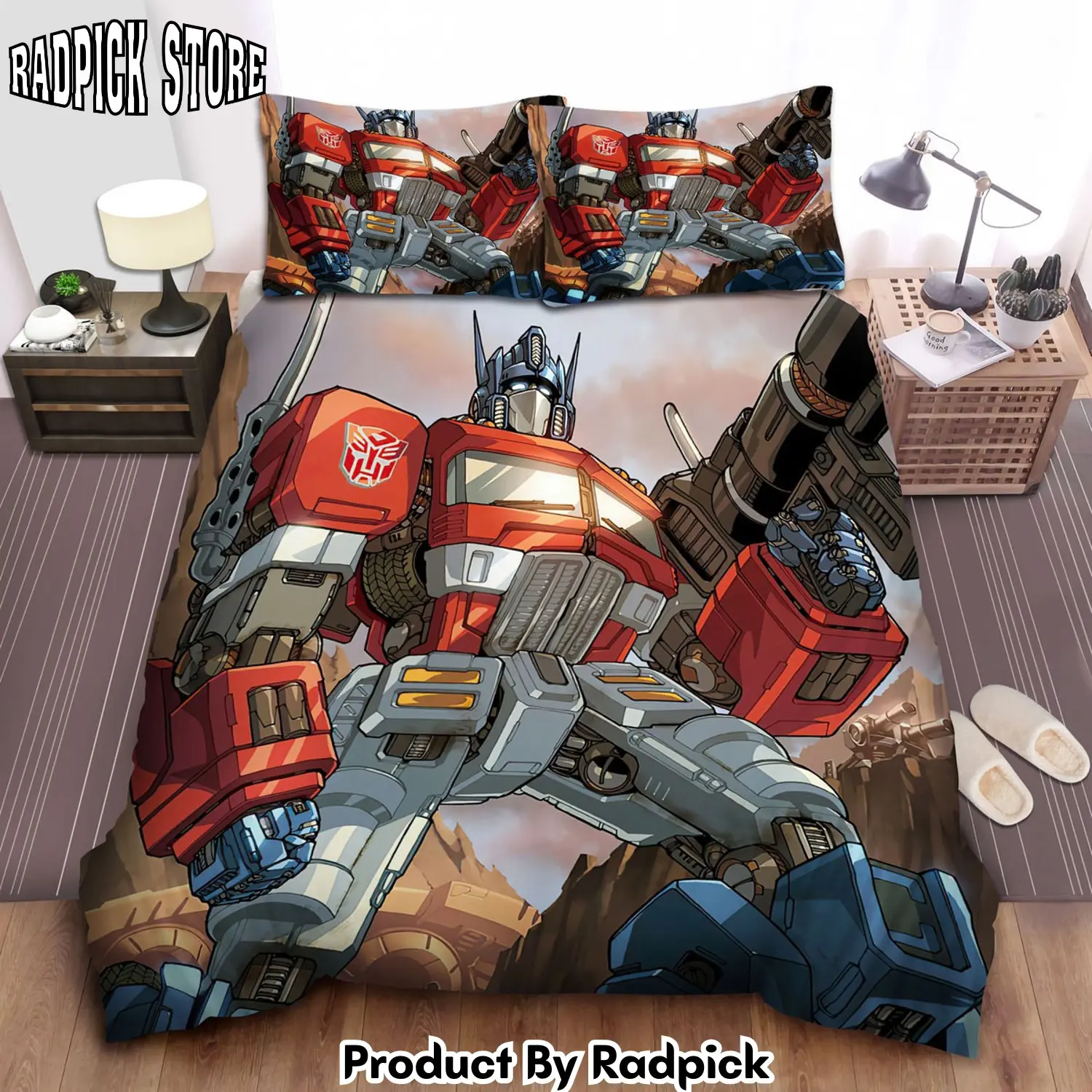 Radpick transformer optimus prime animation duvet cover bedroom sets comfortable bedding sets rp327640